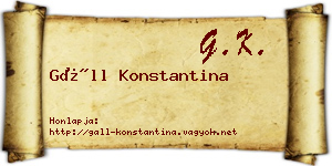 Gáll Konstantina névjegykártya